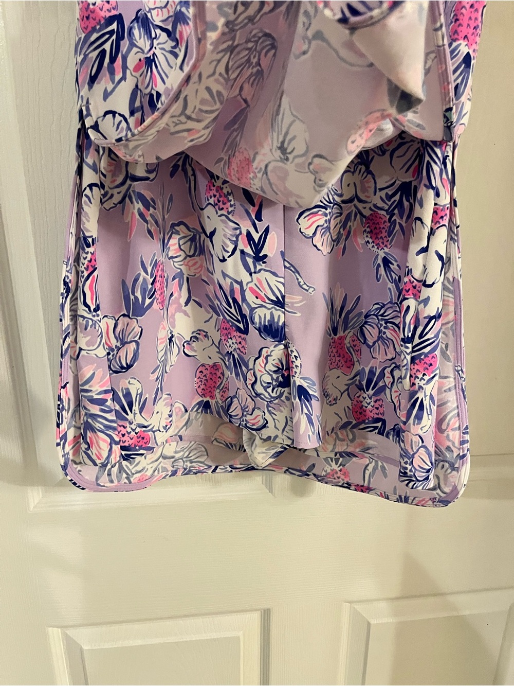 Lilly Pulitzer Size 6 Trunks In The Air Ronnie Shift Romper Light Lilac Elephant - Picture 7 of 11